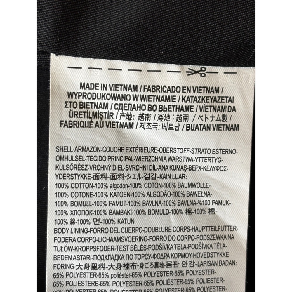 Vans Drill Chore Coat Men Size M Black Ripstop Jacket Invisible Hood VN0A3WFZBLK - Picture 7 of 14
